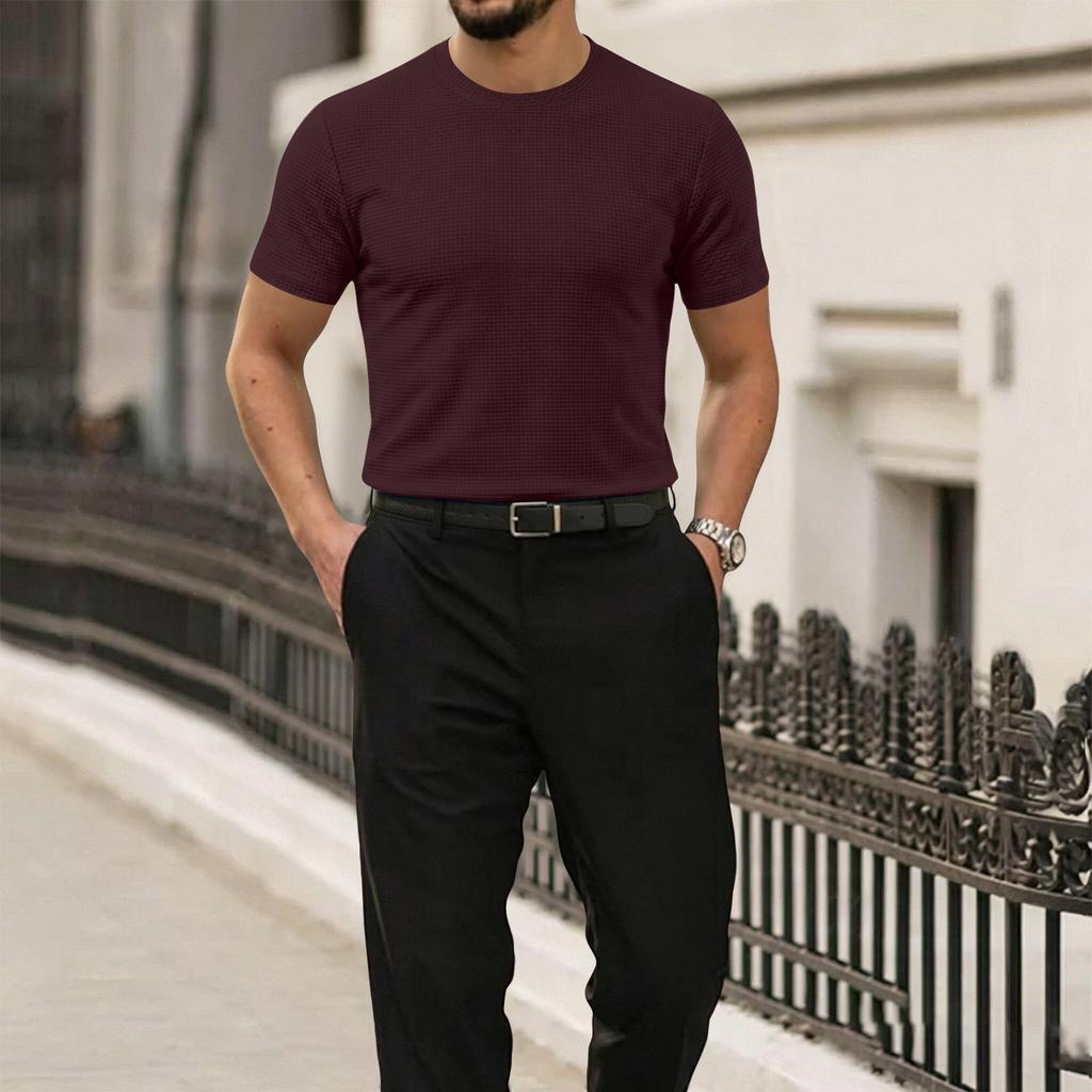 Men's Mesh Short Sleeve T-Shirt for Summer