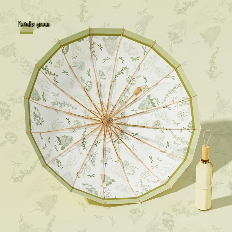 OIMG Французский Винтажный Складной Зонт от Солнца и Дождя