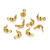 50pcs/lot Stainless Steel Gold Plated Connector Clasp Crimp End Beads For Bracelet Necklace Chains DIY Jewelry Making Supplies
