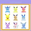 Niedliche Evoli-Pikachu-Plüschpuppe mit wendbarem Blitza, Flamara, Psiana, Aquana und Feelinara