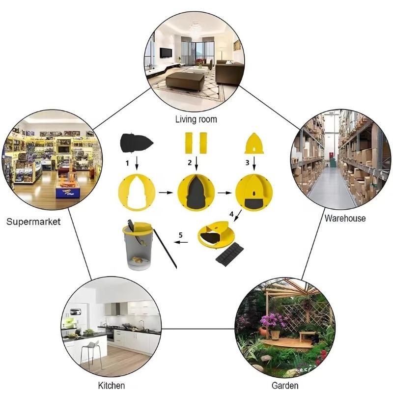 Pest Control Mouse Cage Intelligent Mouse Trap Automatic Reset Bucket For Traps Mice Rat Traps With Flipping Sliding Lid Safe