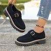Women's Platform Loafers New Fashion Versatile Retro Small Leather Shoes British Style Thick Heel Spring and Autumn