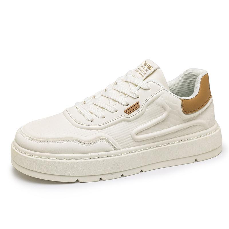 

Trend board shoes men s fashion platform casual shoes leather surface simple youth low-top flat sneakers men s shoes 39