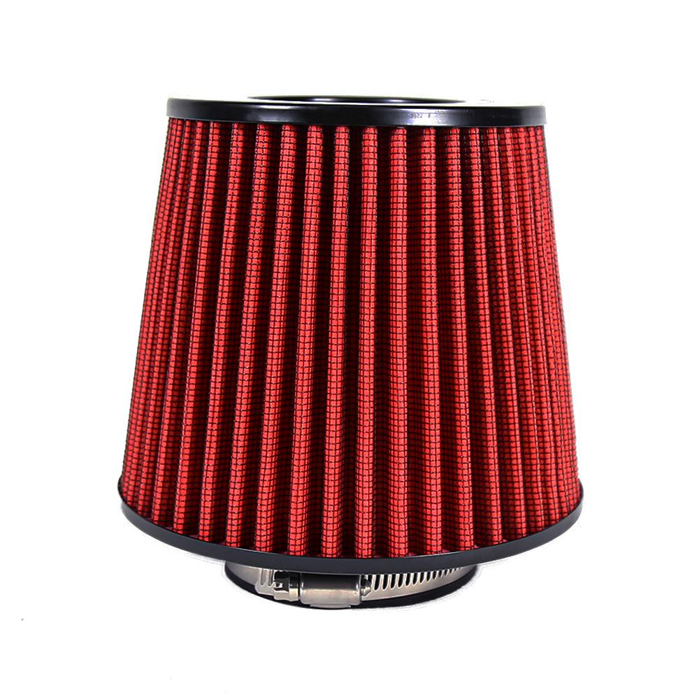 Universal Black And Red 3" Inch 76mm 3.5" inch 89mm Air Intake Cone Filter Replacement Quality Dry Air Filter