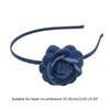 Unique Washed-Denim Headbands for Woman Non-slip Hair Clip with Rose Shape Headband for Girls Washing Face Sports