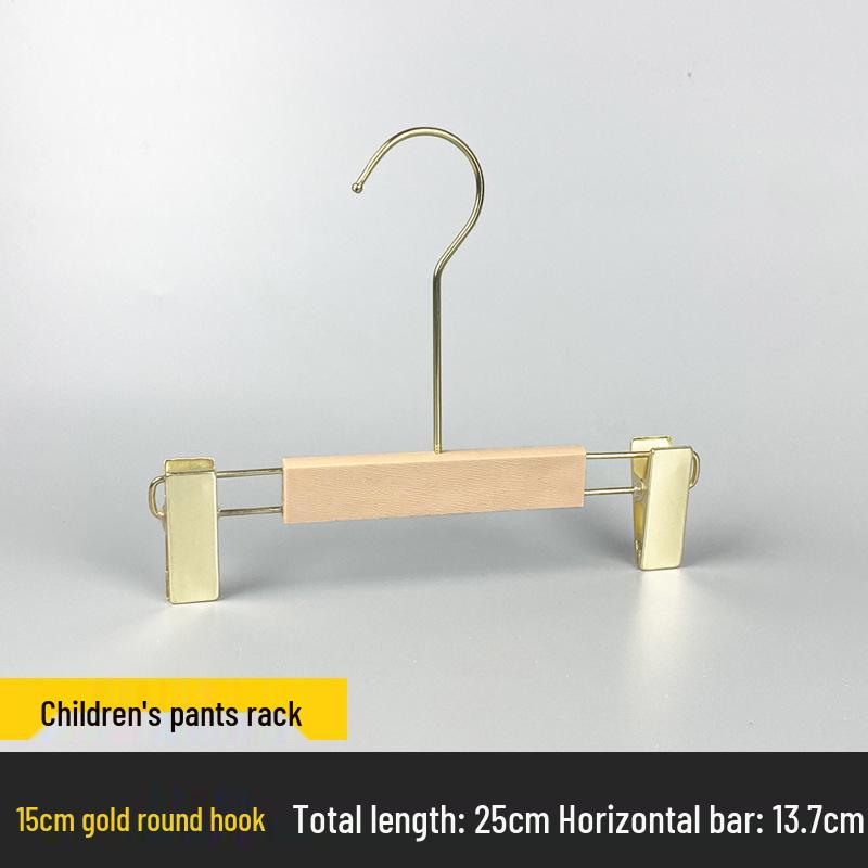 Children's Non-slip Hanger: Plastic Imitation Wood, Black & White, Unpainted Wood Color, No-mark Pants Rack