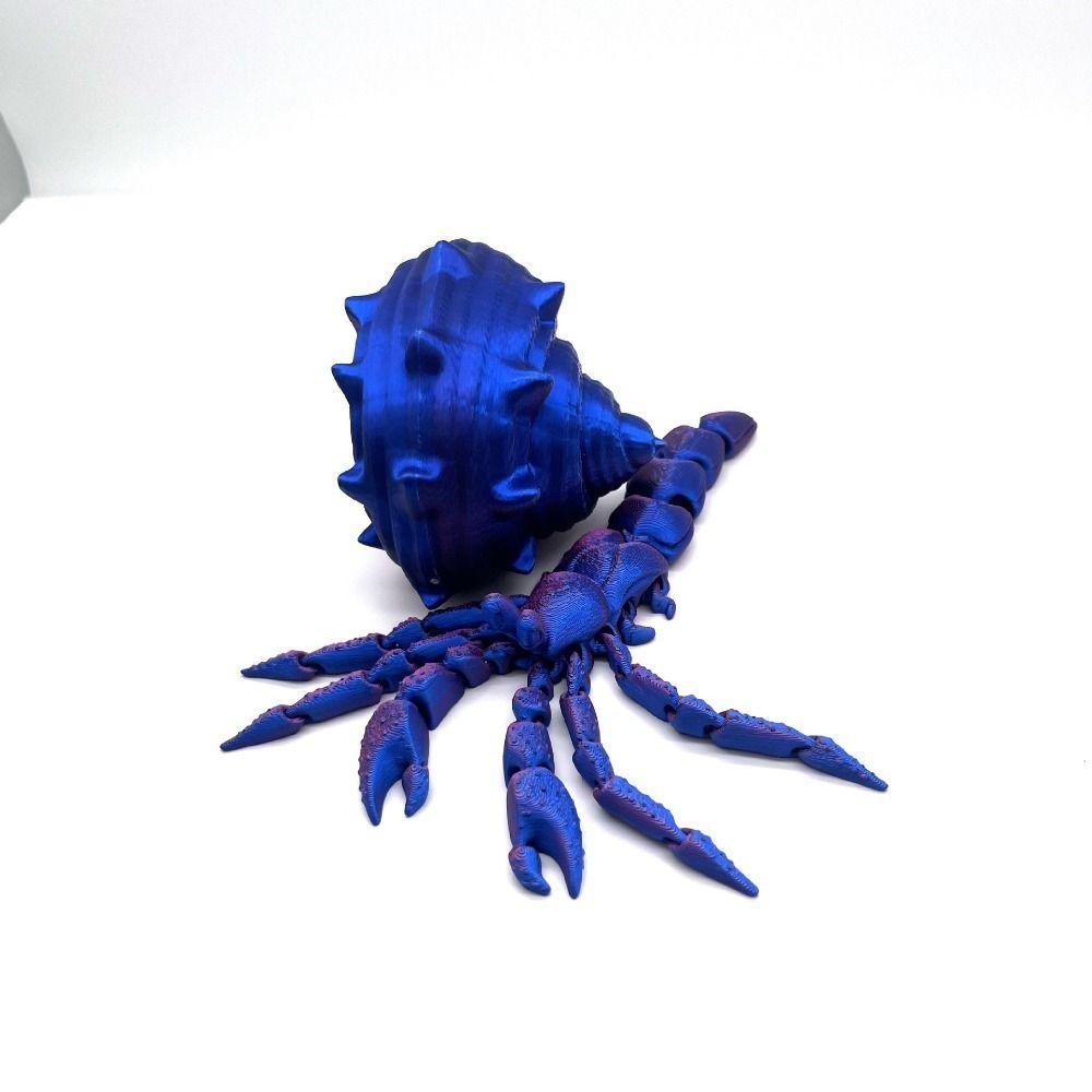 Removable 3D Printed Paguroidea Poseable Joints 3D Articulated Crab Toys  Kid Gift