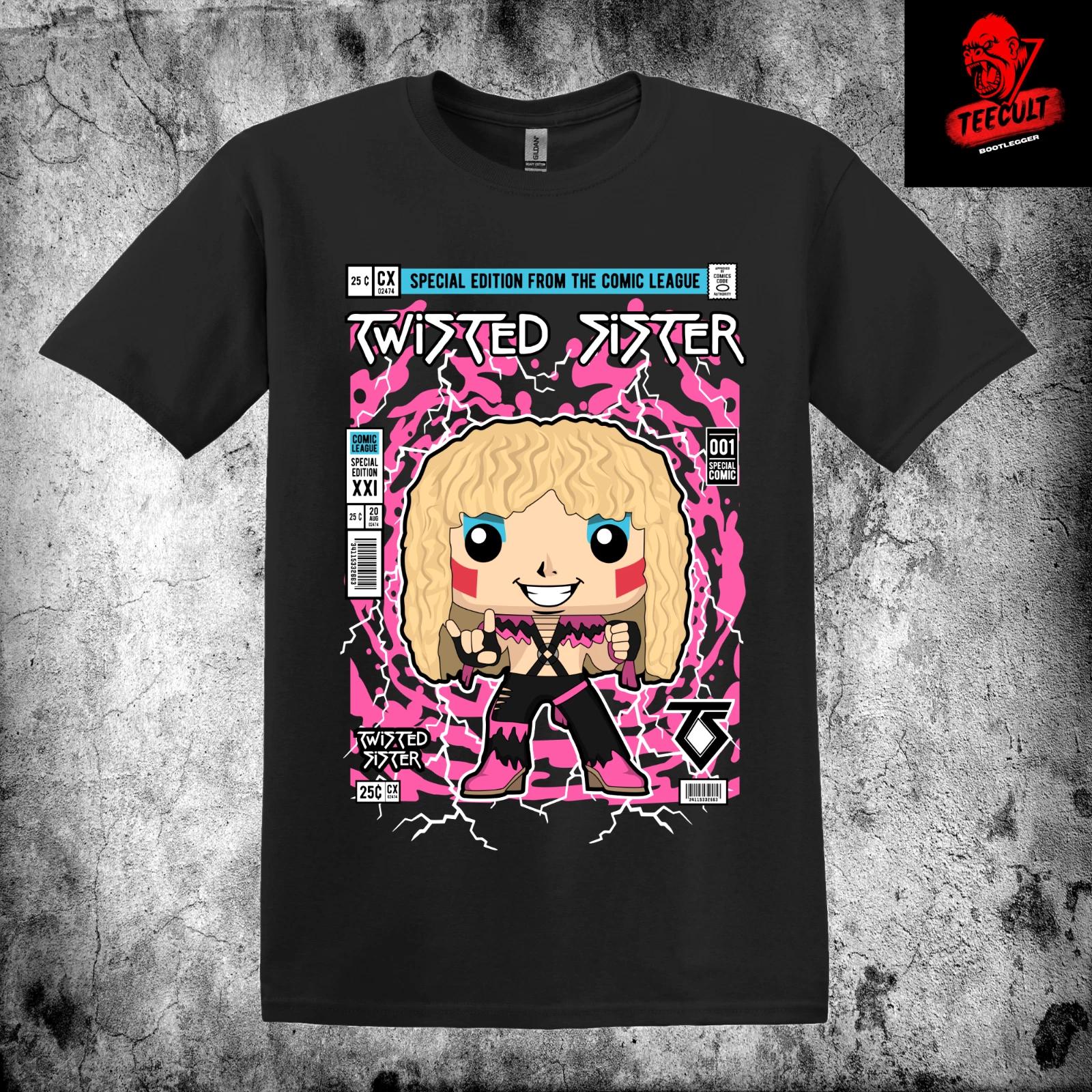 Men s and Women s T-shirts Twister Sister Heavy Metal Band Tee Funko Pop Unisex Cotton L