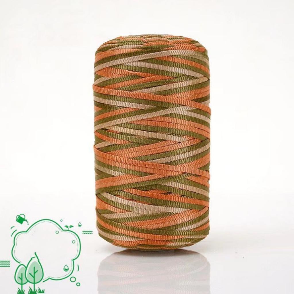 Flat Fancy Yarn Multi-color Yarn for Hand Crocheting Hat Bag Toy Shoes Diy Handknitting Yarn Spun Yarn for Blanket Knitting 100g