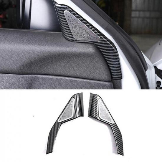 For Acura Integra -2024 Carbon Fiber Style A Pillar Speaker Frame Cover 2pcs