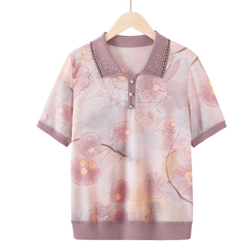 Yuzhaolin Women s Floral Print Knit Top XL