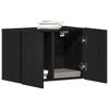TV Stand in Black Oak Finish 60 x 30 x 41 cm Particleboard