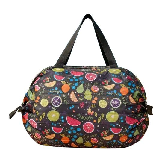 Katlanabilir Yeniden Kullanılabilir Bakkal Çantası Çiçekli Akordeon Katlanabilir Alışveriş Çantası Naylon Ağır Hizmet Alışveriş Bez Çantası Seyahat Piknik Kamp İçin Cebe Sığar