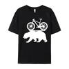 Bear Bicycle Graphic Black T-Shirt