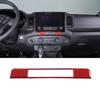 Red Carbon Fiber Warning Light Switch Trim Cover for Nissan Frontier 2024-2025