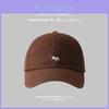Baseballkappe mit Fuchs-Stickerei, gebogenem Schirm, atmungsaktivem Polyester für Frühling und Herbst