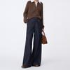 Wool embroidered wide-leg jeans women's autumn and winter high waist drape loose retro floor-mopping trousers