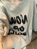 Women's Khaki Retro Plus Size Short Sleeve T-shirt - Summer Casual Loose Mid-Length Design with Letter Print