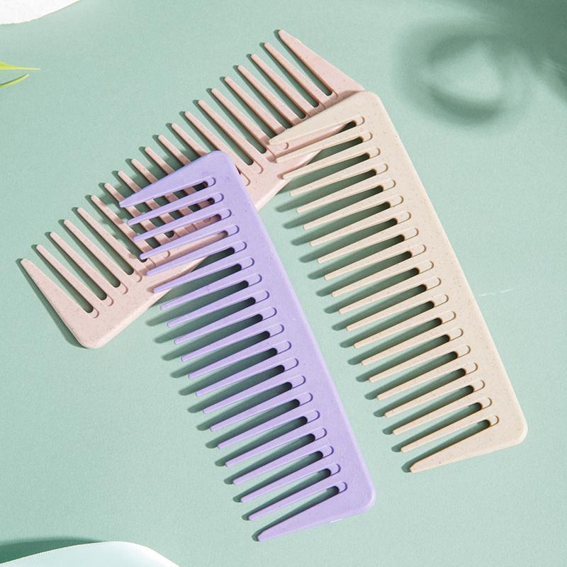 1pcs Wheat Straw Hair Brush Anti-static Hairdressing Comb Wide Tooth Hairbrush Scalp Massage Comb for Professional Salon Styling