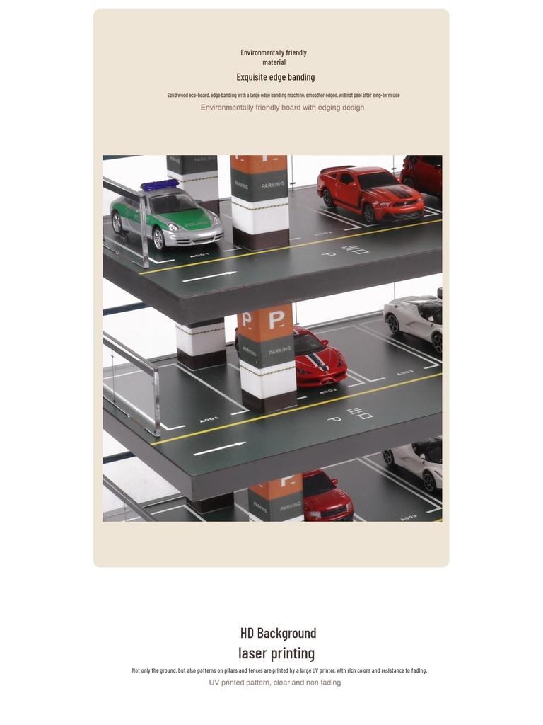 1:64 Die-cast Car Parking Garage and Display Rack