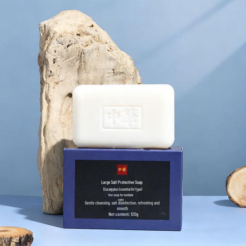Zhonghua Eucalyptus Bath & Facial Soap with Sea Salt, 120g