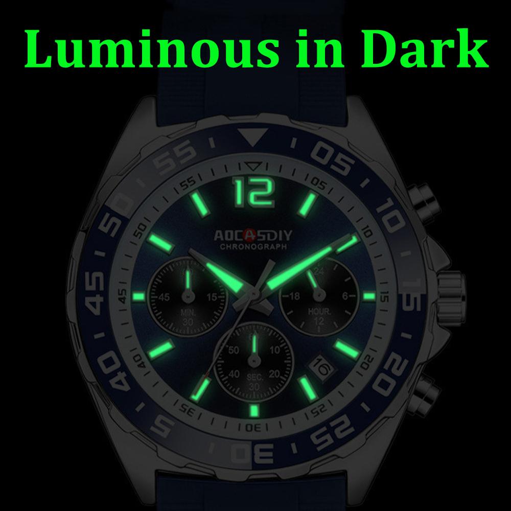 Mode Datum Quarz Herrenuhren Luxus Herrenuhr Chronograph Sport Herren Armbanduhr Relogio Masculino