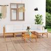 Day and Night - Day and Night Garden Furniture Set 6 Pieces Teak Wood and Cream Cushions