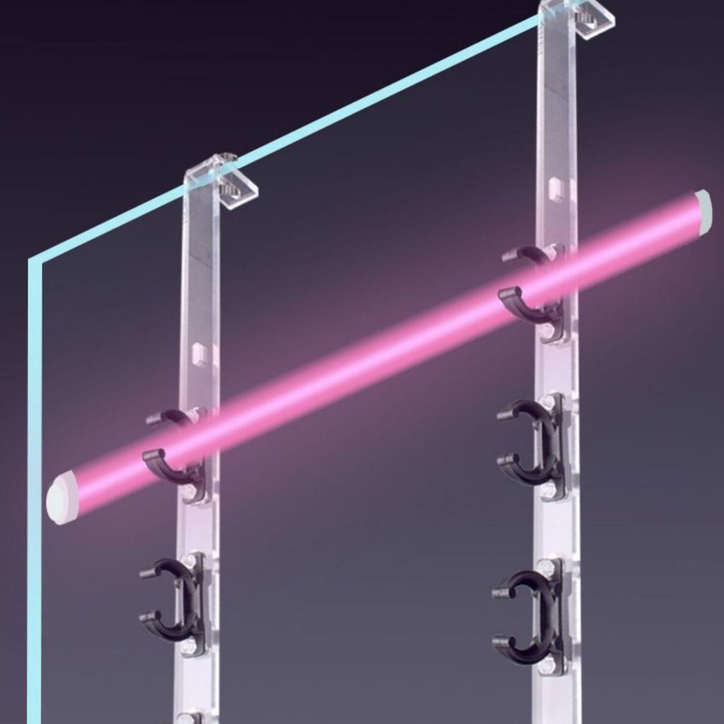 2Pcs Aquarium Light Holder Adjustable Acrylic Transparent Easy Installation Fish Tank Light Riser St