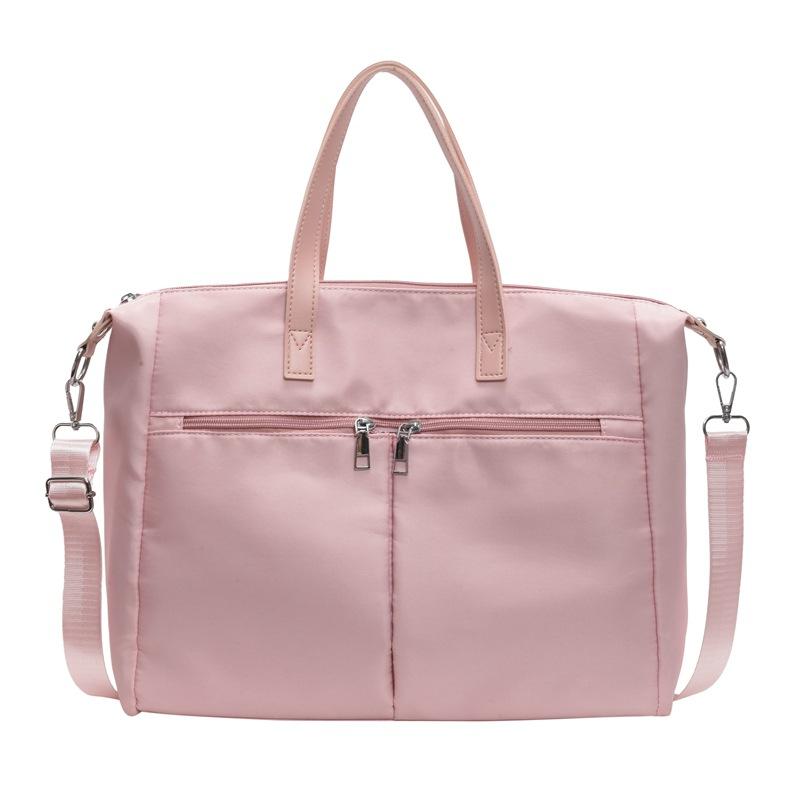 

Большая вместительная женская сумка через плечо, студенческая сумка через плечо для поездок на работу розовый