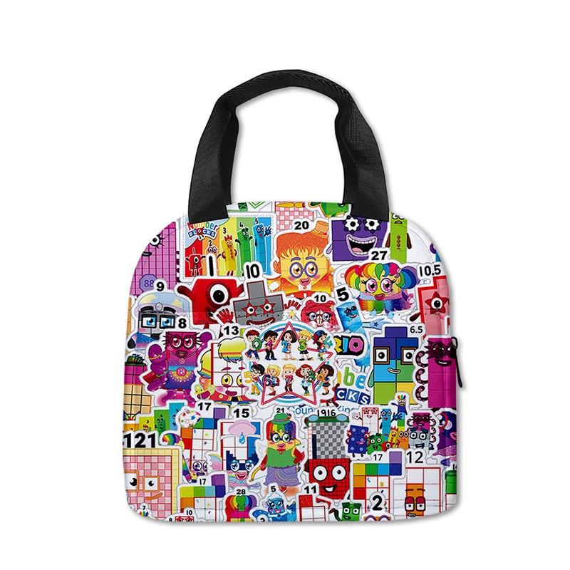Numberblocks Digitale Bausteine Isolierte Lunchtasche für Grundschüler