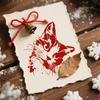 Cat Stencils for Painting Walls 4Pcs Kitten Pattern Hollow Molds Reusable for Home Decor and Scrapbooking DIY Crafts