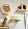 Cat Wall Furniture Wall-Mounted Cat Climbing Frame Tree Tower Plush Hammock House Sisal Scratching Post Indoor Cats Playground