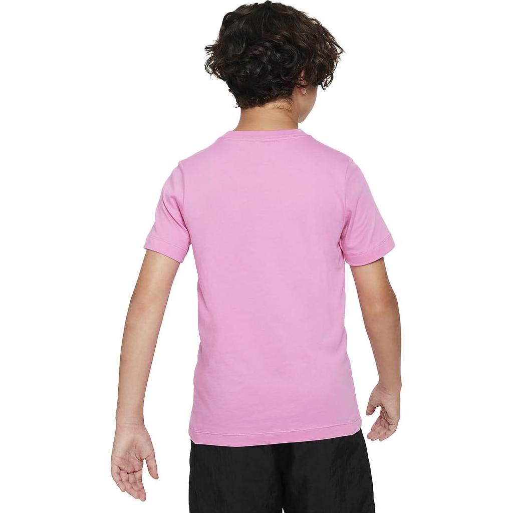 Nike Sportswear Logo Embroidered Round Neck Sports Short Sleeve T-Shirt Kids Tops Pink AR5254-620