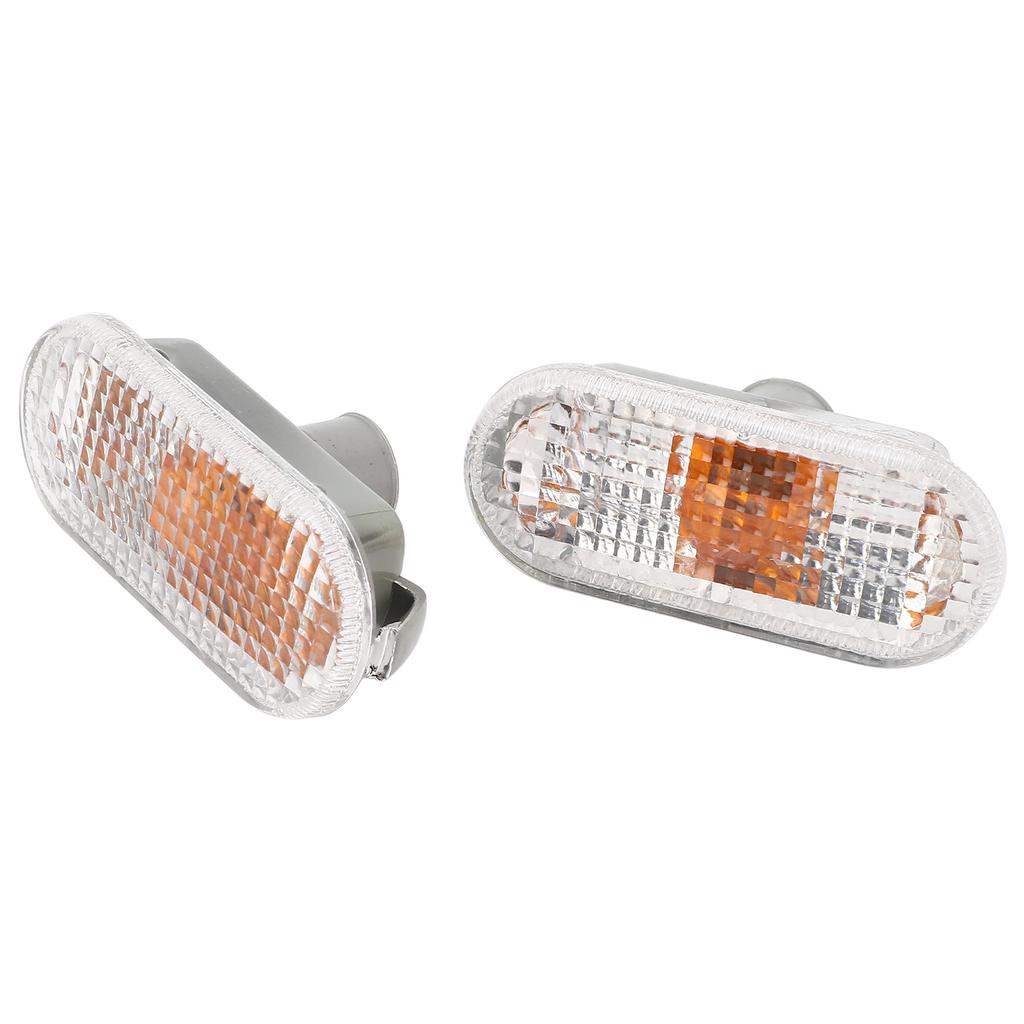 Pair of Side Indicator Light Housing Long Lifespan Scratch Resistant 1J5949117 Replacement for Seat Arosa White