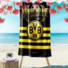 Name Custom Borussia Dortmund Logo Print Beach Towel, Large Soft Quick Dry Towel for Beach Camping Swimming