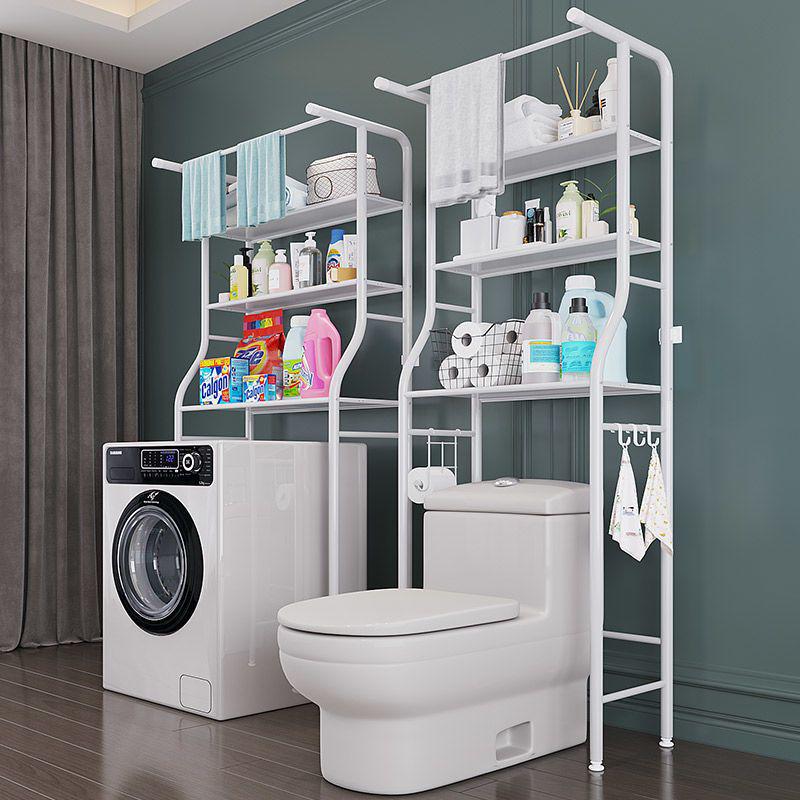 Punch-Free Multi-Layer Bathroom Storage Rack for Washing Machine and Toilet