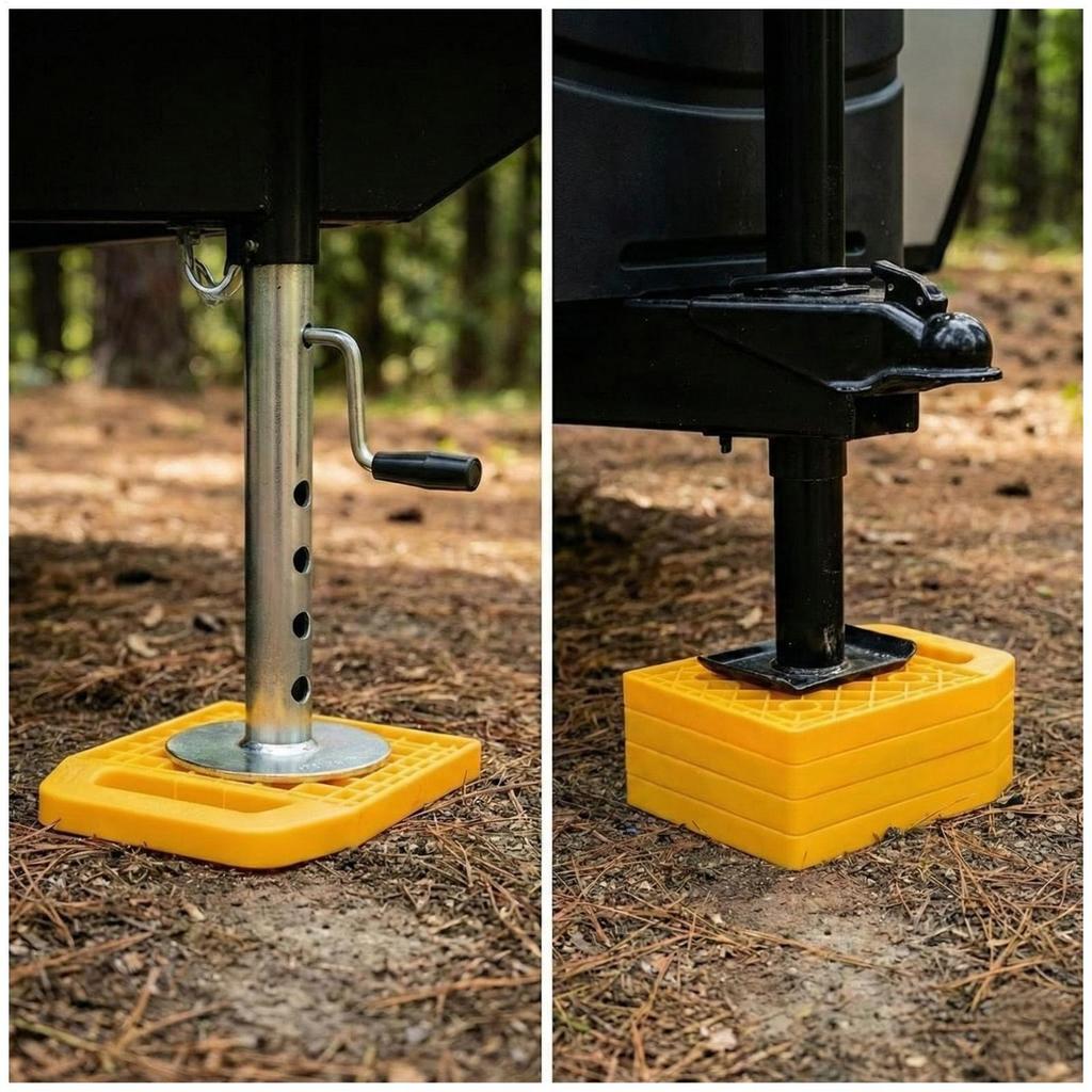 Almofadas de Macaco Estabilizador para RV Leves Empilháveis Estáveis Bloco Estabilizador Almofadas para Blocos de Macaco para RV Para Guindaste Reboque Caminhão de Reboque Automotivo