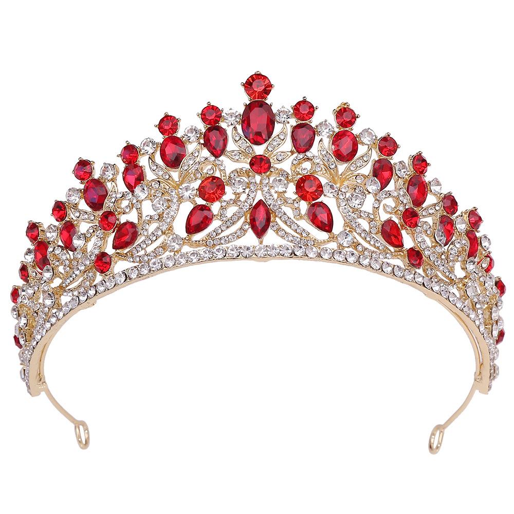 2026 New Jewelry Crown, Women's Alloy European and American Diamond Bridal Hair Accessories Wedding Dress Headgear