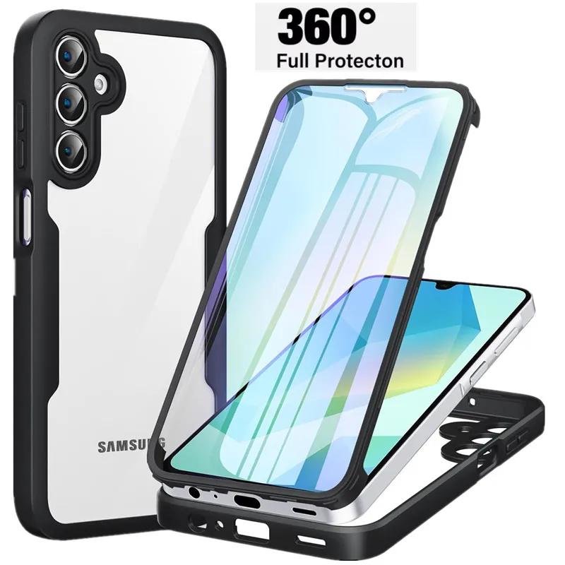 3IN1 360° Displayschutz Transparent HD Hülle Für Samsung Galaxy S26 Ultra Plus FE Edge S25 S24 S23 PC+TPU Handy Rückseite