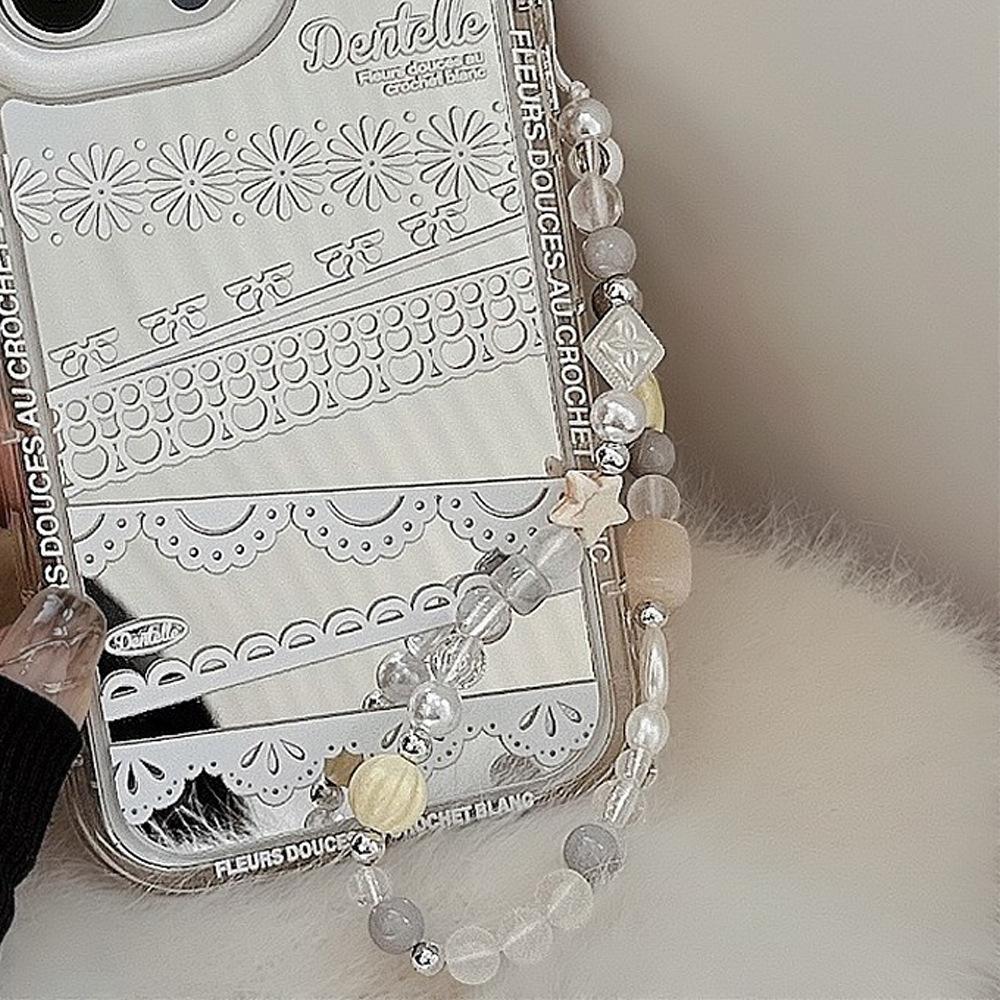 Funda de Teléfono Móvil con Cadena y Lanyard para Apple/Para Huawei Correa de Muñeca Portátil Colgante Personalizado Estilo Ins Dulce y Genial