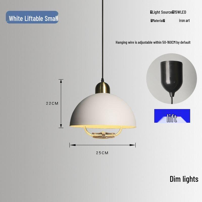 Modern Minimalist Telescopic Macaron Chandelier for Dining, Card, Mahjong, or Study Rooms