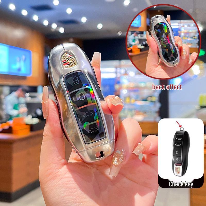 Compatible with Porsche Macan New Energy Key Case 2024/2025 Macan4 Jinchi EV Metal Shell