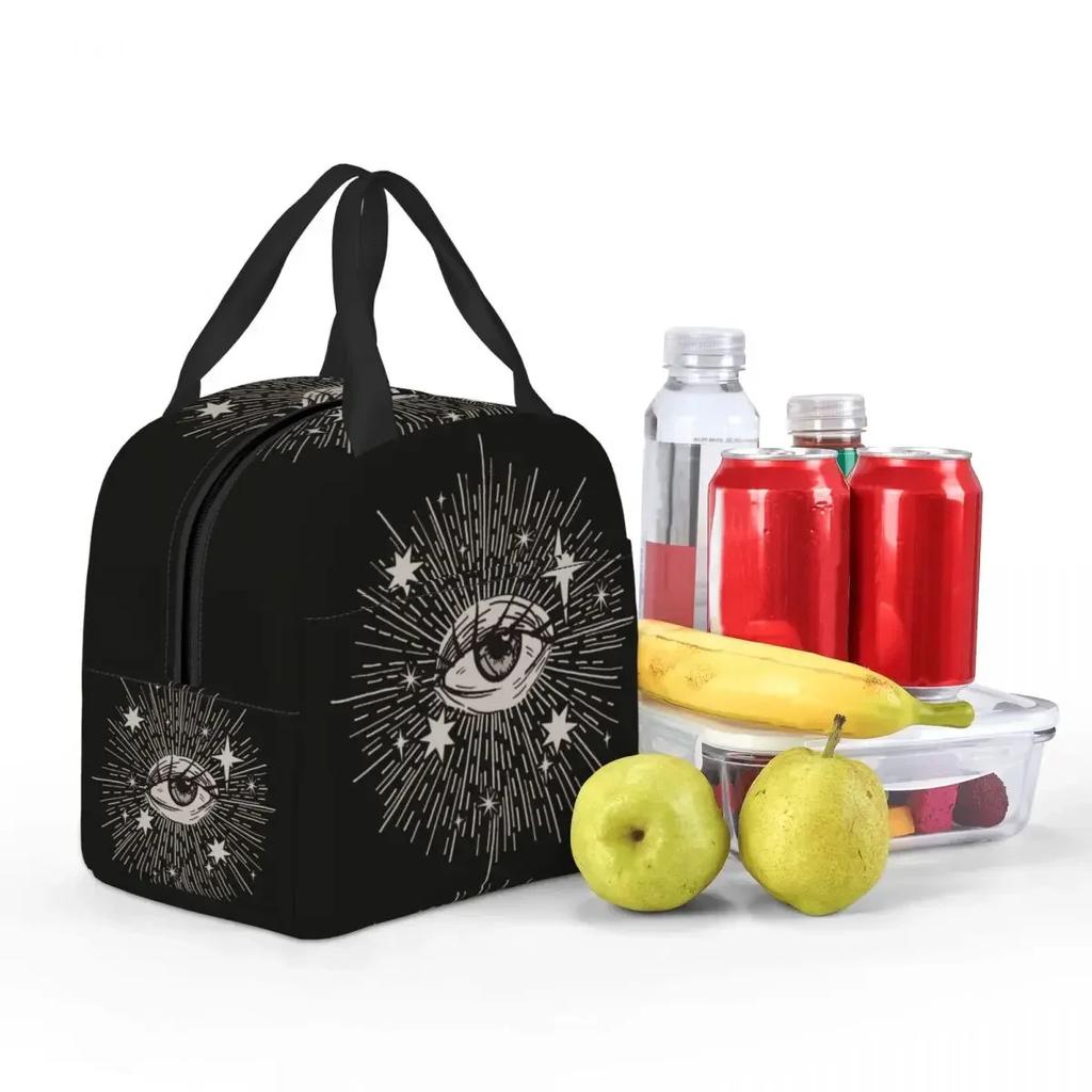All Seeing Eye Art Evil Mystic Eyes Insulated Lunch Bag for Kids School Cooler Thermal Food Box Tote Lunch Boxes Container