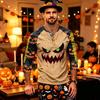 Men's Long Sleeve Shirt with Halloween Print Pattern for Casual Wear