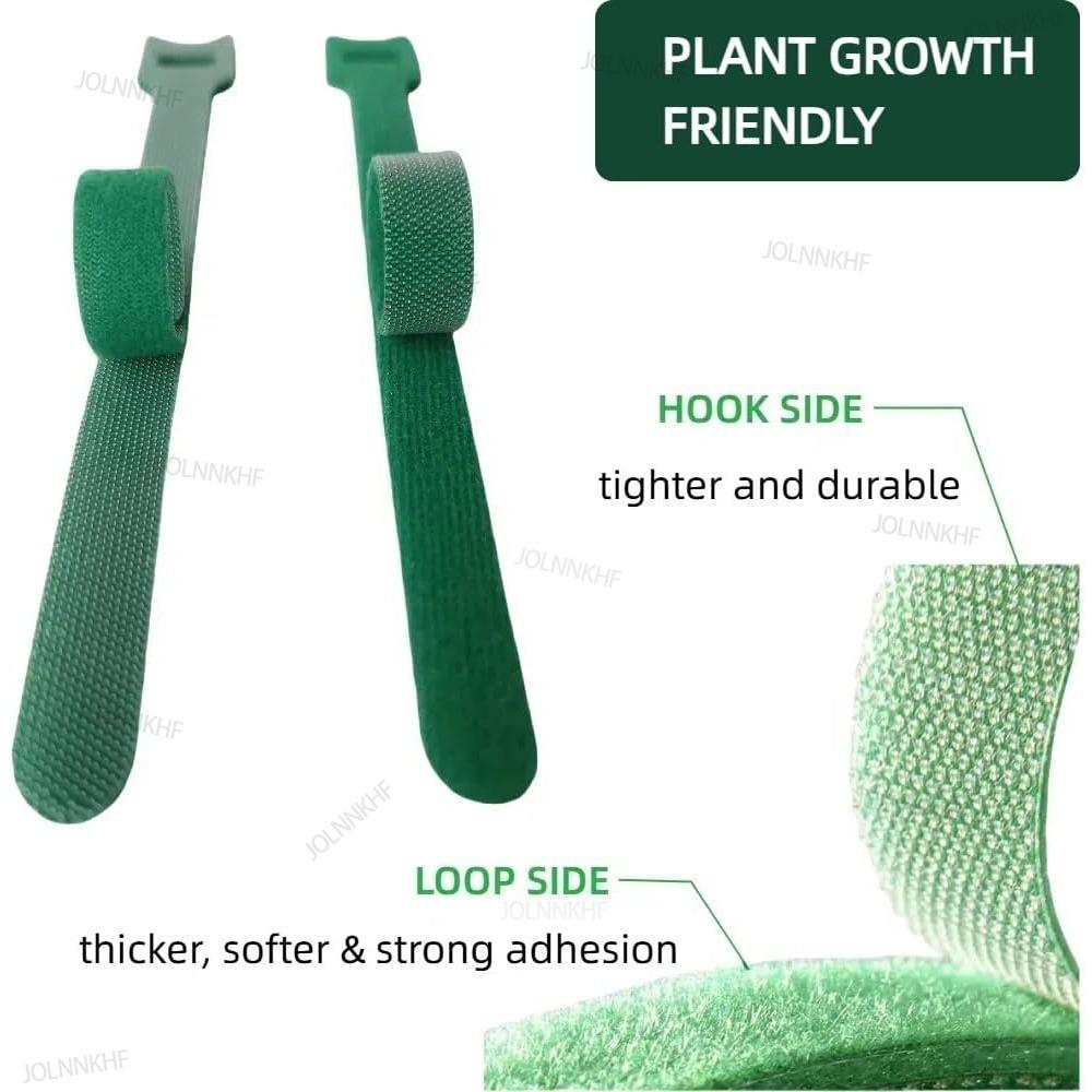 Xiaomi 50-500Pcs Reusable Adjustable Non-Slip Nylon Plant Ties with Hook and Loop Fasteners, Gardening Applications for Support Plants
