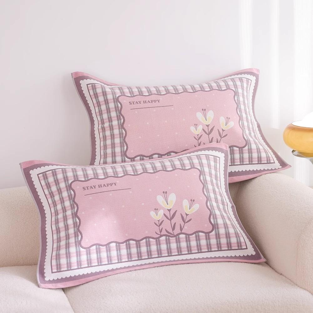 A Pair of Pure Cotton Gauze Pillow Towels, New High-density Soft Adult Cover Towels, Cotton Non-slip and Breathable Household