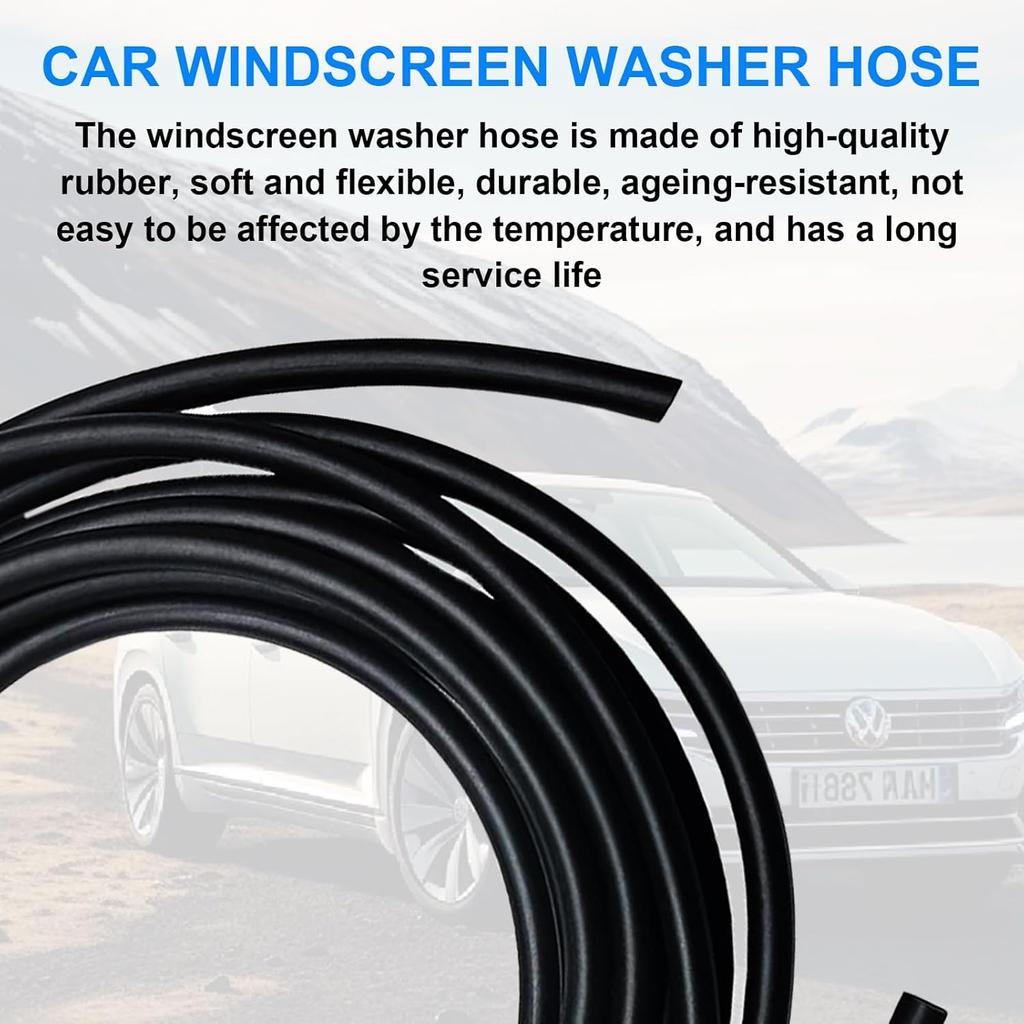 13 Pcs Car Windshield Washer Hose 4M Washer Fluid Hose With 12 Pcs Hose Connectors For Most Car Windshield Washer Tubing