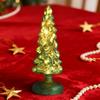 Glitter Christmas Tree Table Lamp LED Light-Up Decoration with Star Topper Festive Centerpiece for Home & Office Decor