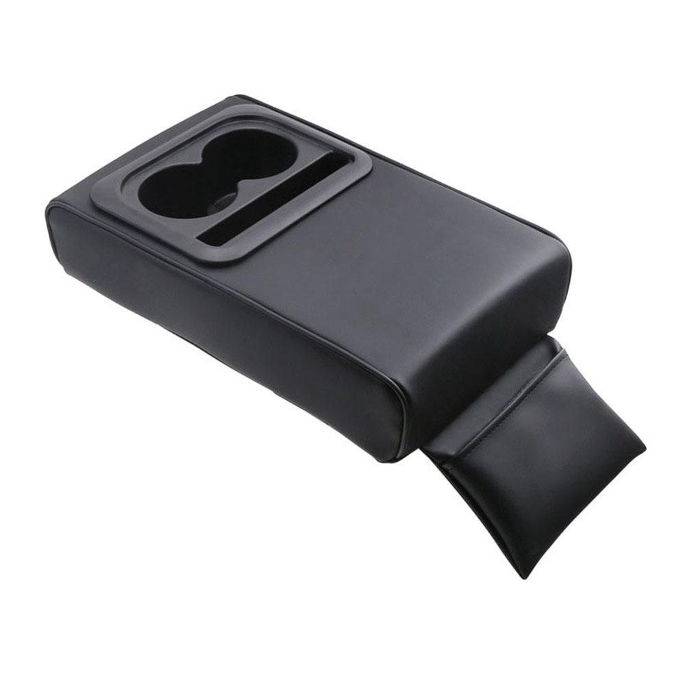 Car Armrest Cushion Heightened Elbow Support Memory Foam Center Console Armrest Pillow with Rear Seat Cup Holder