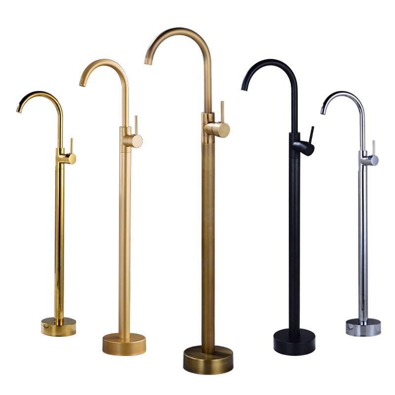 Baerlan LY209 Antique Brass Floor-Mounted Bathtub Faucet